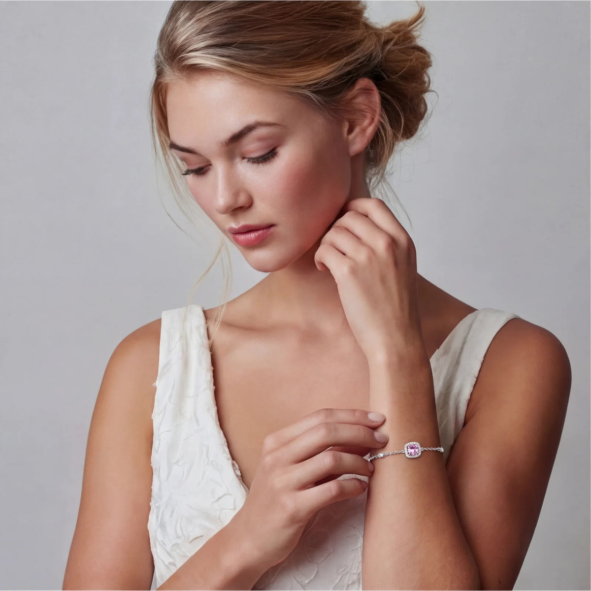 Pulsera de moissanita Blush Dreams